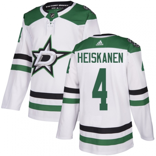Men's Adidas Dallas Stars #4 Miro Heiskanen White Road Authentic Stitched NHL Jersey - Ujersey
