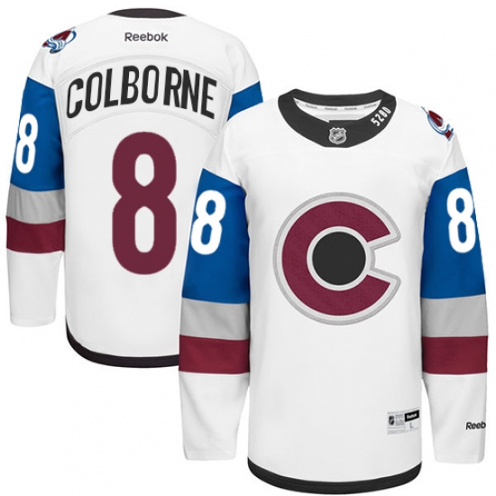Men's Reebok Colorado Avalanche #8 Joe Colborne Authentic White 2016 Stadium Series NHL Jersey - Ujersey
