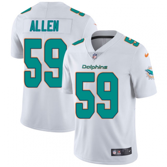Youth Nike Miami Dolphins #59 Chase Allen White Vapor Untouchable Elite Player NFL Jersey - Ujersey