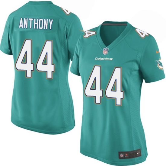 Women's Nike Miami Dolphins #44 Stephone Anthony Game Aqua Green Team Color NFL Jersey - Ujersey