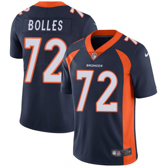 Youth Nike Denver Broncos #72 Garett Bolles Navy Blue Alternate Vapor Untouchable Limited Player NFL Jersey - Ujersey