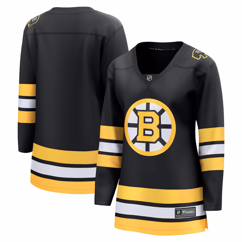 Women's Boston Bruins Fanatics Black Anniversary Home Breakaway Jersey - ujerseystore