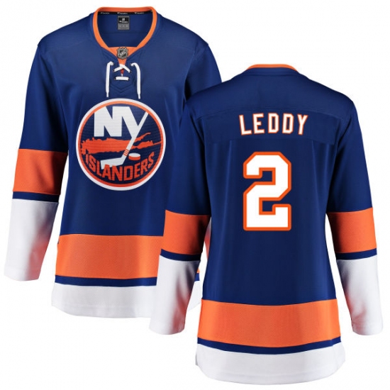 Women's New York Islanders #2 Nick Leddy Fanatics Branded Royal Blue Home Breakaway NHL Jersey - Ujersey