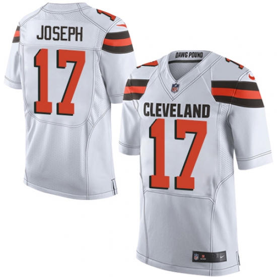 Men's Nike Cleveland Browns #17 Greg Joseph Elite White NFL Jersey - Ujersey