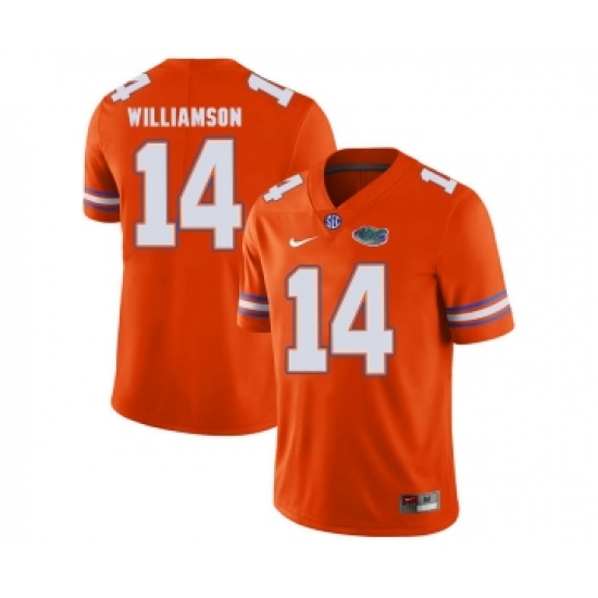 Florida Gators 14 Chris Williamson Orange College Football Jersey