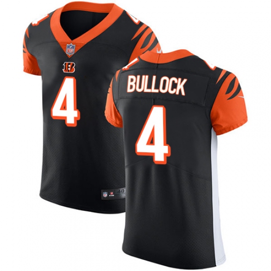 Men's Nike Cincinnati Bengals #4 Randy Bullock Black Team Color Vapor Untouchable Elite Player NFL Jersey - Ujersey