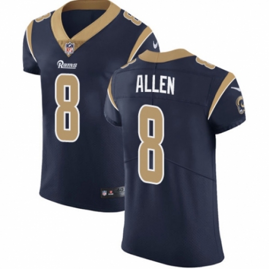 Men's Nike Los Angeles Rams #8 Brandon Allen Navy Blue Team Color Vapor Untouchable Elite Player NFL Jersey - Ujersey