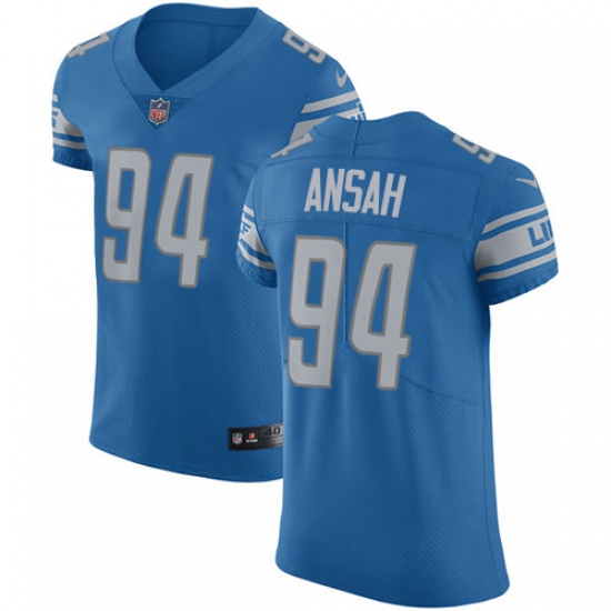 Men's Nike Detroit Lions #94 Ziggy Ansah Light Blue Team Color Vapor Untouchable Elite Player NFL Jersey - Ujersey