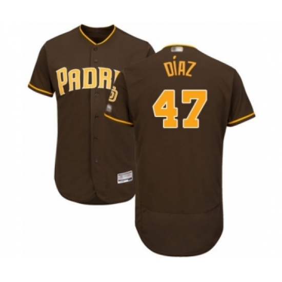 Men's San Diego Padres #47 Miguel Diaz Brown Alternate Flex Base Authentic Collection Baseball Player Jersey - Ujersey