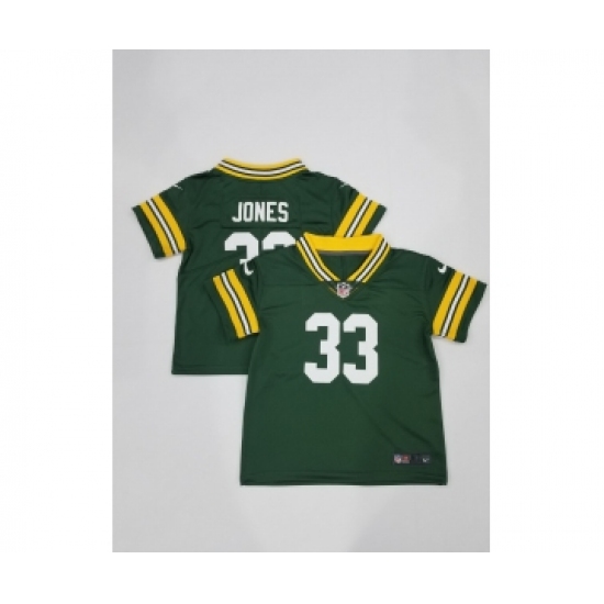 Toddlers Green Bay Packers #33 Aaron Jones Green 2022 Vapor Untouchable Stitched NFL Nike Throwback Limited Jersey - Ujersey