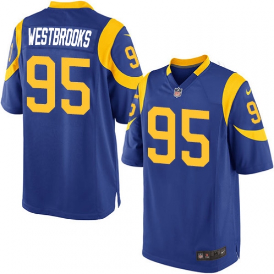 Men's Nike Los Angeles Rams #95 Ethan Westbrooks Game Royal Blue Alternate NFL Jersey - Ujersey