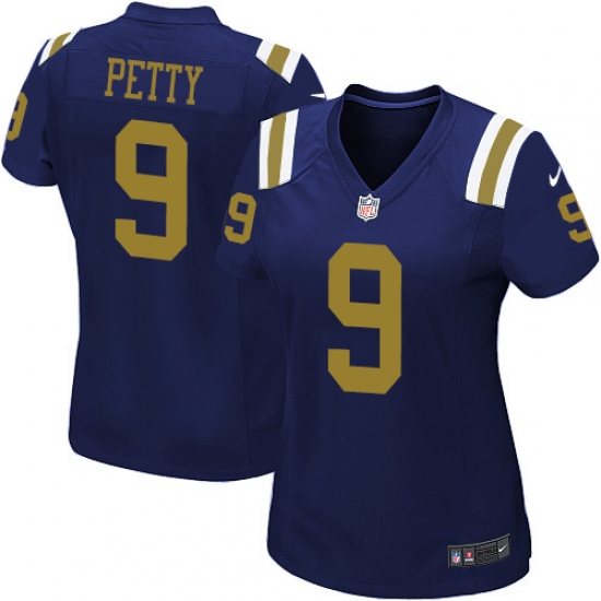 Women's Nike New York Jets #9 Bryce Petty Elite Navy Blue Alternate NFL Jersey - Ujersey