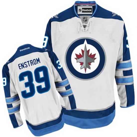 Youth Reebok Winnipeg Jets #39 Tobias Enstrom Authentic White Away NHL Jersey - Ujersey