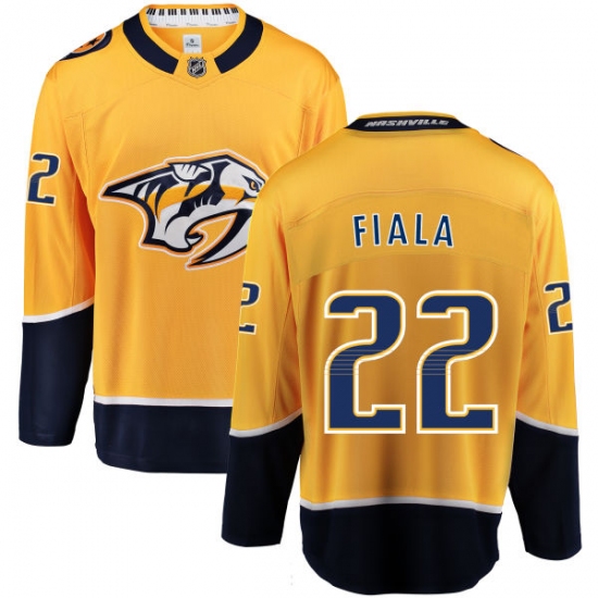 Men's Nashville Predators #22 Kevin Fiala Fanatics Branded Gold Home Breakaway NHL Jersey