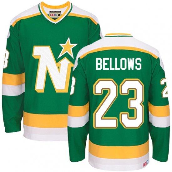 Men's CCM Dallas Stars #23 Brian Bellows Premier Green Throwback NHL Jersey - Ujersey