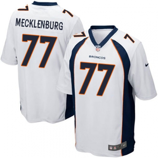 Men's Nike Denver Broncos #77 Karl Mecklenburg Game White NFL Jersey - Ujersey