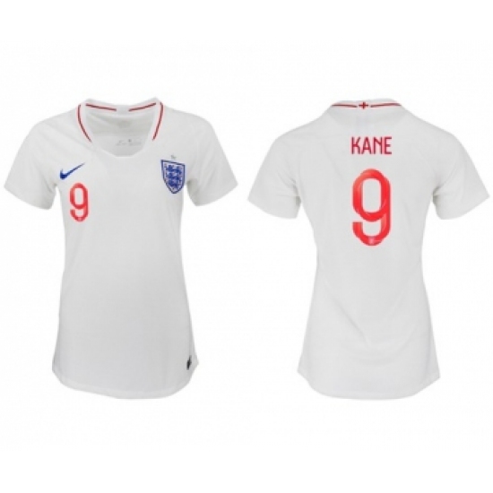 Women's England #9 Kane Home Soccer Country Jersey