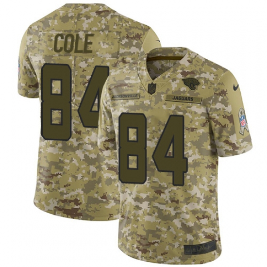 Youth Nike Jacksonville Jaguars #84 Keelan Cole Limited Camo 2018 Salute to Service NFL Jersey - Ujersey