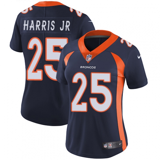 Women's Nike Denver Broncos #25 Chris Harris Jr Navy Blue Alternate Vapor Untouchable Limited Player NFL Jersey - Ujersey