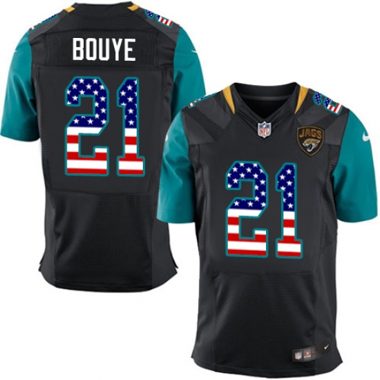 Men's Nike Jacksonville Jaguars #21 A.J. Bouye Elite Black Alternate USA Flag Fashion NFL Jersey - ujerseystore