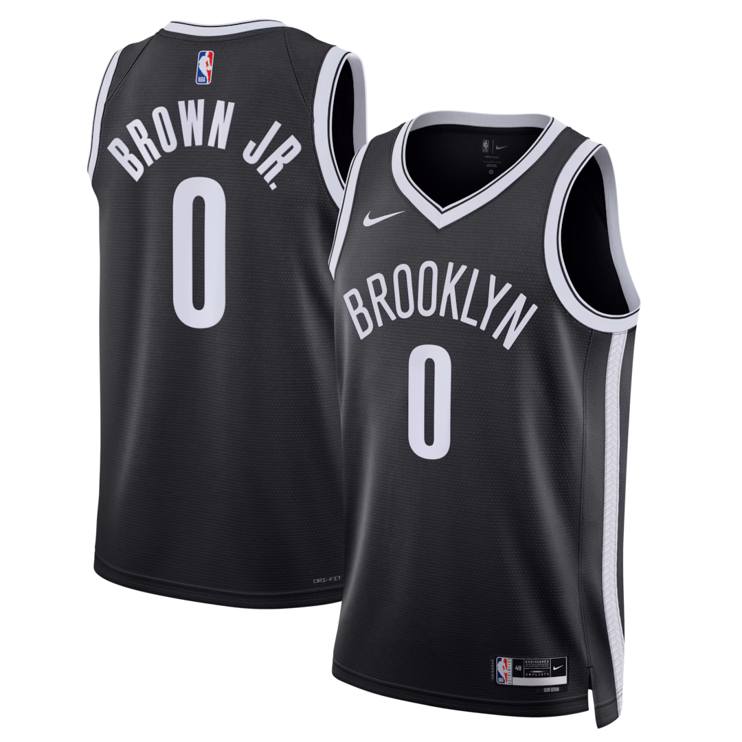 Unisex Brooklyn Nets Mikel Brown Jr. Nike Black Swingman Jersey - Icon Edition