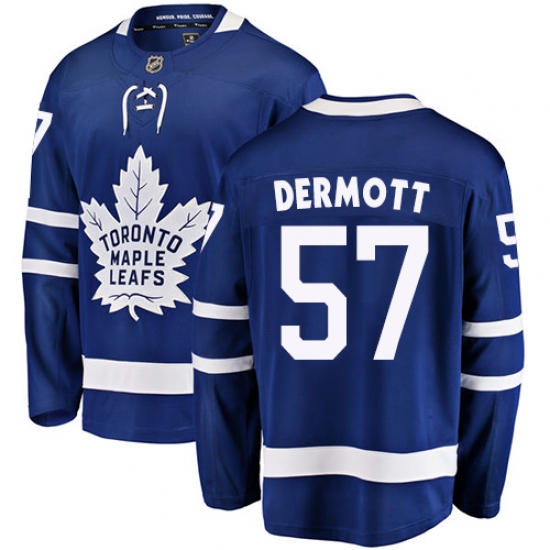 Youth Toronto Maple Leafs #57 Travis Dermott Fanatics Branded Royal Blue Home Breakaway NHL Jersey - Ujersey