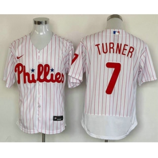 Men's Philadelphia Phillies #7 Trea Turner White Stitched MLB Flex Base Nike Jersey - Ujersey