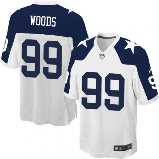 Men's Nike Dallas Cowboys #99 Antwaun Woods Game White Throwback Alternate NFL Jersey - Ujersey