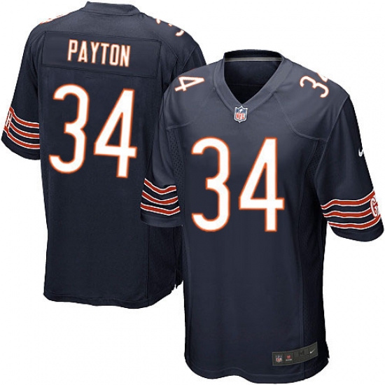 Men's Nike Chicago Bears #34 Walter Payton Game Navy Blue Team Color NFL Jersey - Ujersey