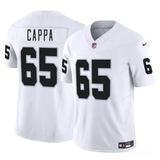 Men's Las Vegas Raiders #65 Alex Cappa White 2025 F.U.S.E. Vapor Football Stitched Jersey - Ujersey