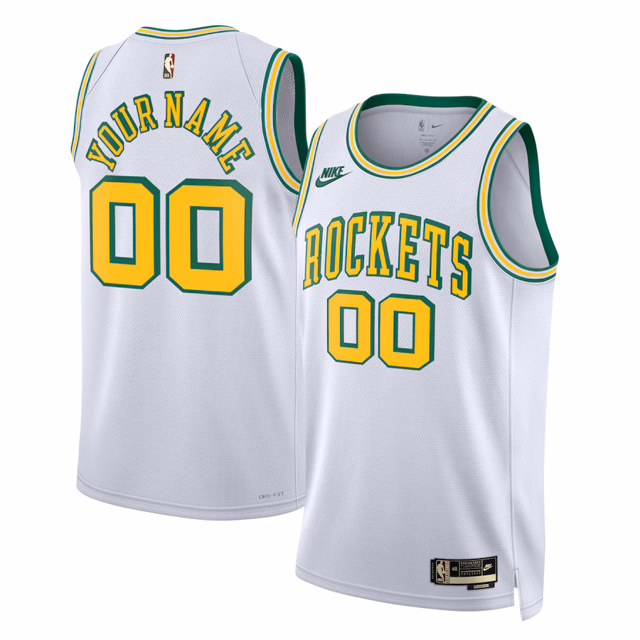 Unisex Houston Rockets Nike White 2022/23 Custom Swingman Jersey - Classic Edition - Ujersey NHL