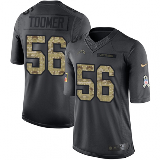 Youth Nike Los Angeles Chargers #56 Korey Toomer Limited Black 2016 Salute to Service NFL Jersey - Ujersey