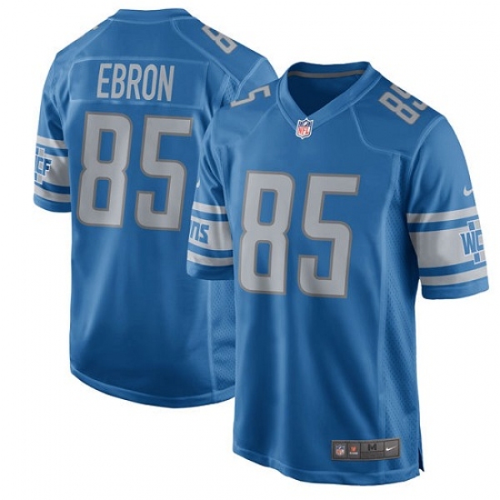 Men's Nike Detroit Lions #85 Eric Ebron Game Light Blue Team Color NFL Jersey - Ujersey