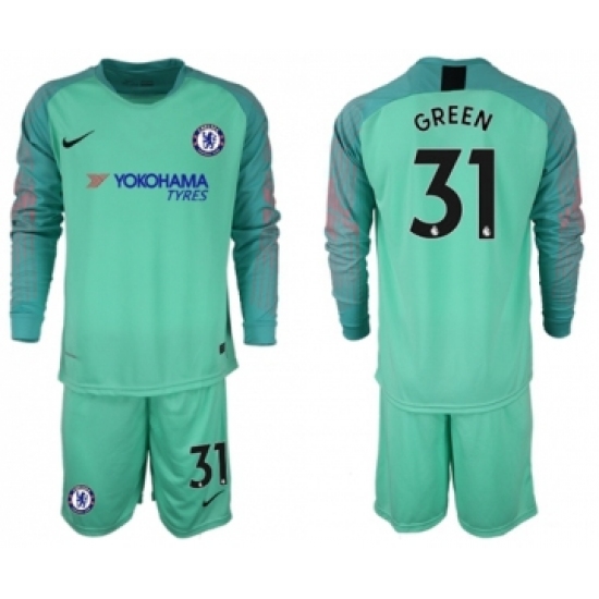Chelsea #31 Green Goalkeeper Long Sleeves Soccer Club Jersey