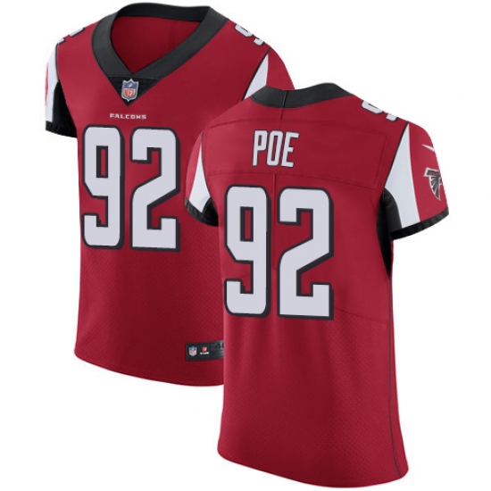 Men's Nike Atlanta Falcons #92 Dontari Poe Red Team Color Vapor Untouchable Elite Player NFL Jersey - Ujersey