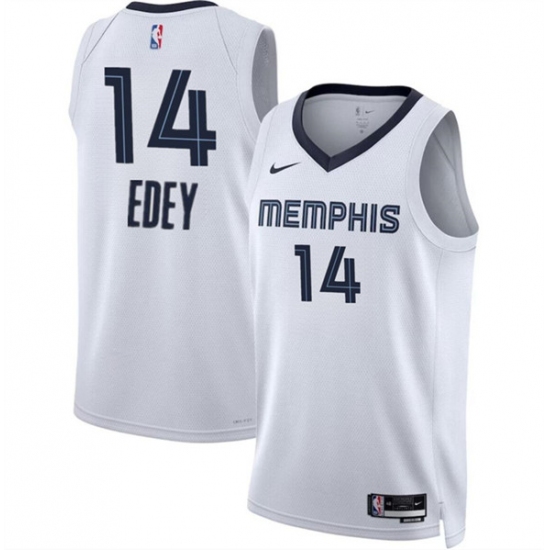 Men's Memphis Grizzlies #14 Zach Edey White 2024 Draft Association Edition Stitched Jersey - Ujersey