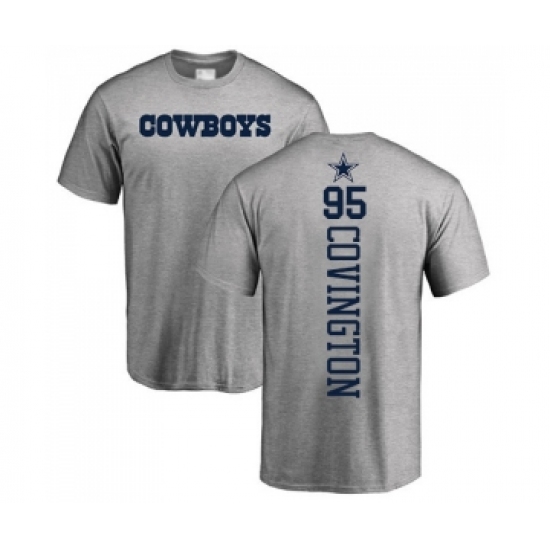 Football Dallas Cowboys #95 Christian Covington Ash Backer T-Shirt - Ujersey