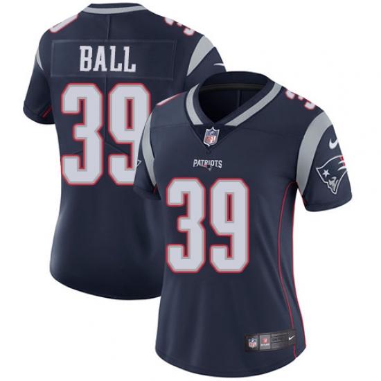 Women's Nike New England Patriots #39 Montee Ball Navy Blue Team Color Vapor Untouchable Limited Player NFL Jersey - Ujersey