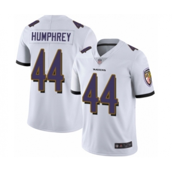 Men's Baltimore Ravens #44 Marlon Humphrey White Vapor Untouchable Limited Player Football Jersey - Ujersey