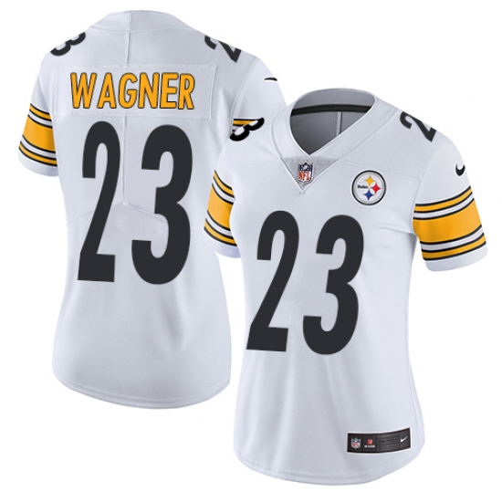 Women's Nike Pittsburgh Steelers #23 Mike Wagner Elite White NFL Jersey - Ujersey