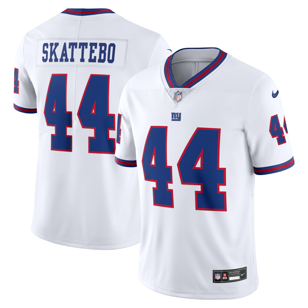 Men's New York Giants Cam Skattebo Nike White Vintage White Vapor Untouchable Stitched Limited Jersey - Ujersey