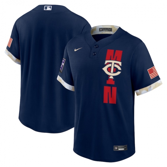 Men's Minnesota Twins Blank Nike Navy 2021 MLB All-Star Game Replica Jersey - Ujersey