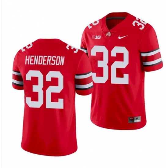 Ohio State Buckeyes #32 TreVeyon Henderson Scarlet NCAA Football Jersey - Ujersey