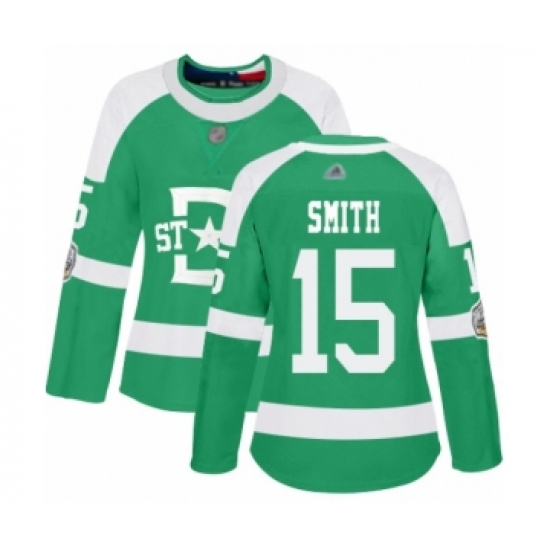Women's Dallas Stars #15 Bobby Smith Authentic Green 2020 Winter Classic Hockey Jersey - Ujersey