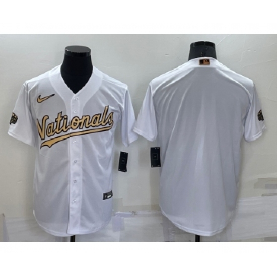 Men's Washington Nationals Blank White 2022 All Star Stitched Cool Base Nike Jersey - Ujersey