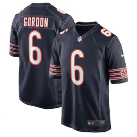 Men's Chicago Bears #6 Kyler Gordon Nike Navy Game Player Jersey - Ujersey