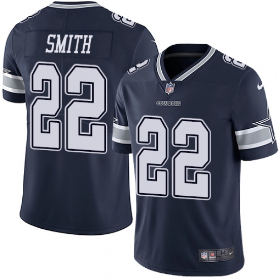 Men's Nike Dallas Cowboys #22 Emmitt Smith Navy Blue Team Color Vapor Untouchable Limited Player NFL Jersey - Ujersey