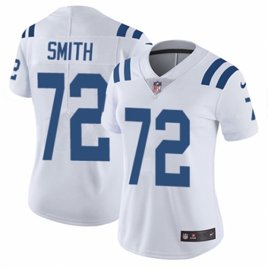 Women's Nike Indianapolis Colts #72 Braden Smith White Vapor Untouchable Elite Player NFL Jersey - Ujersey