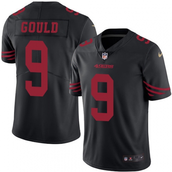Men's Nike San Francisco 49ers #9 Robbie Gould Elite Black Rush Vapor Untouchable NFL Jersey - Ujersey