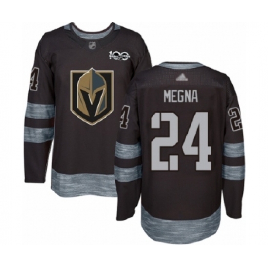 Men's Vegas Golden Knights #24 Jaycob Megna Authentic Black 1917-2017 100th Anniversary Hockey Jersey - Ujersey